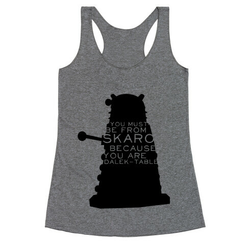 Doctor Who Pick Up (Dalek) Racerback Tank Top