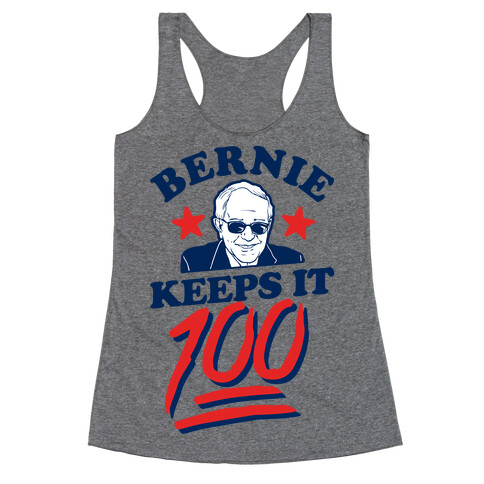 Bernie Keeps it 100 Racerback Tank Top