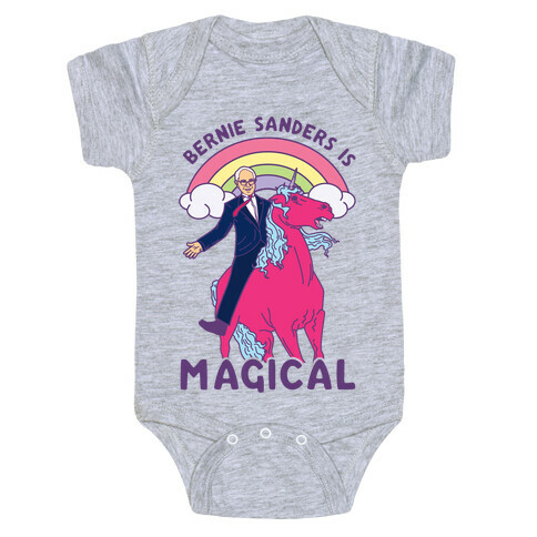 Bernie Sanders on a Magical Unicorn Baby One-Piece