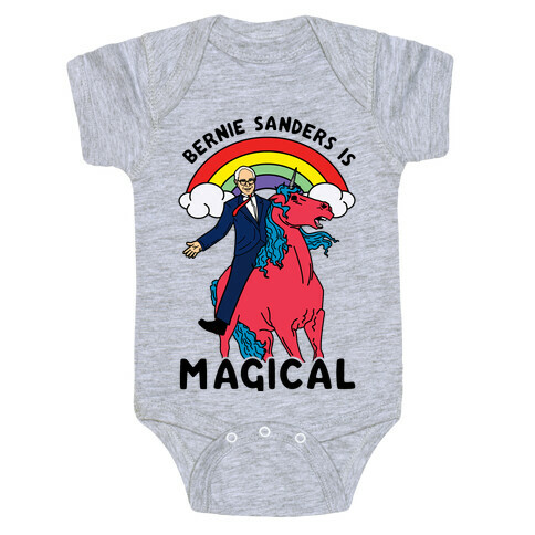 Bernie Sanders on a Magical Unicorn Baby One-Piece