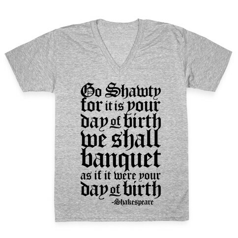 Shakespeare Party V-Neck Tee Shirt