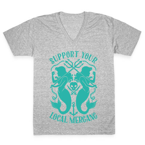 Support Your Local Mergang V-Neck Tee Shirt