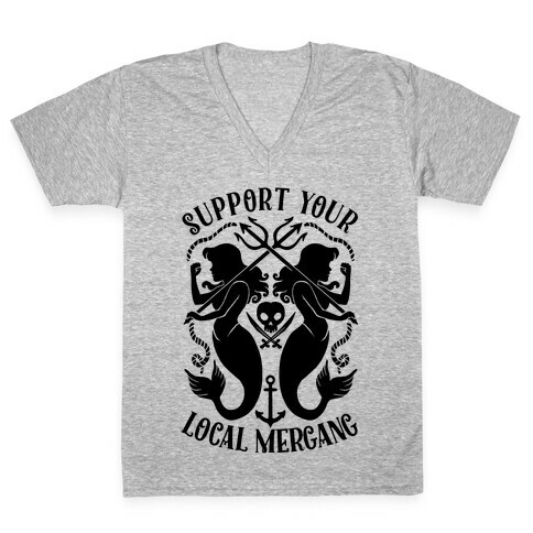 Support Your Local Mergang V-Neck Tee Shirt