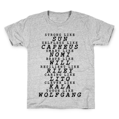 Sun Capheus Nomi Will Riley Lito Kala Wolfgang Kids T-Shirt