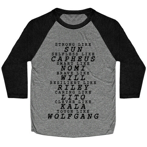 Sun Capheus Nomi Will Riley Lito Kala Wolfgang Baseball Tee