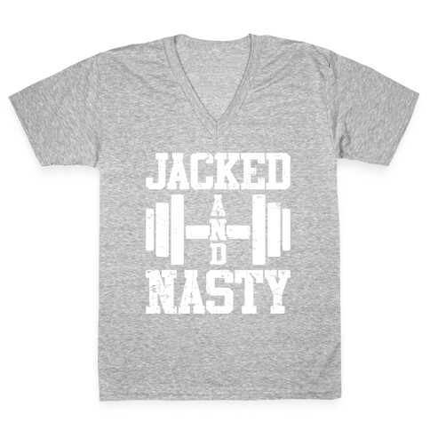 Jacked And Nasty V-Neck Tee Shirt