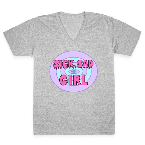 Sick Sad Girl V-Neck Tee Shirt