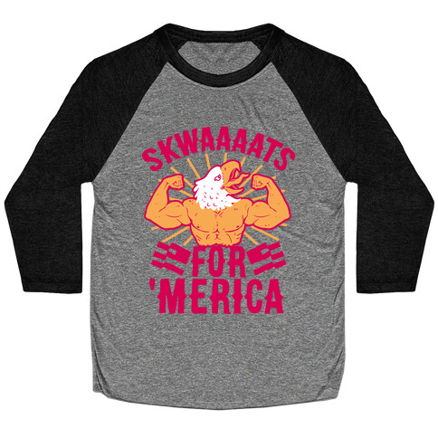 Skwaaaats For 'Merica Baseball Tee