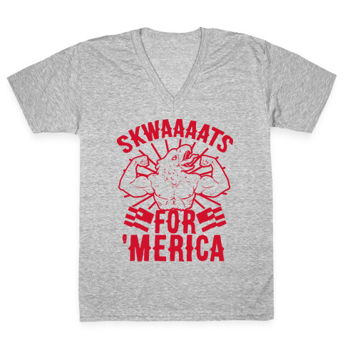 Skwaaaats For 'Merica V-Neck Tee Shirt