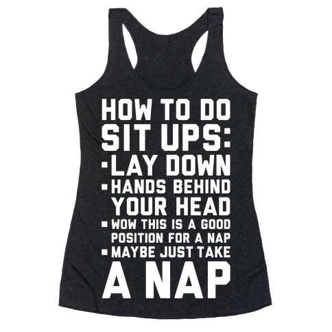 How To Do Sit Ups Racerback Tank Top