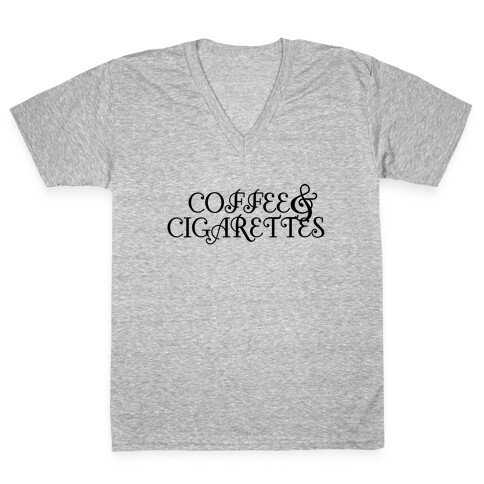 Coffee and Cigarettes V-Neck Tee Shirt