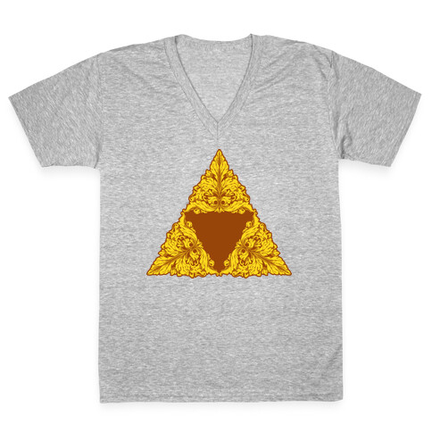 Floral Triforce V-Neck Tee Shirt