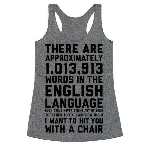 Hit You With A Chair Racerback Tank Top