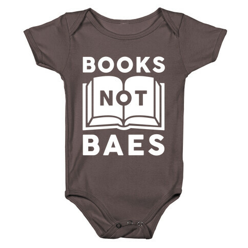 Books Not Baes Baby One-Piece