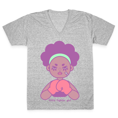 Little Fighter Girl V-Neck Tee Shirt