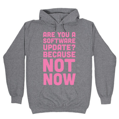 Are You A Software Update? Because Not Now Hooded Sweatshirt
