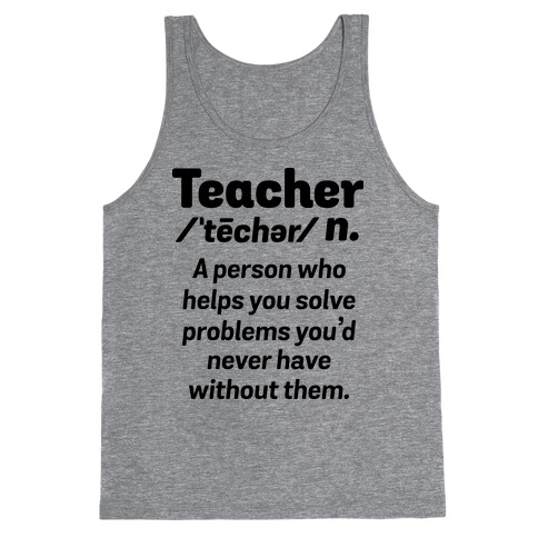 Teacher Definition Tank Top