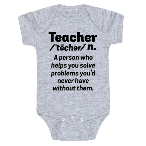 Teacher Definition Baby One-Piece