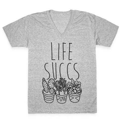 Life Succs V-Neck Tee Shirt