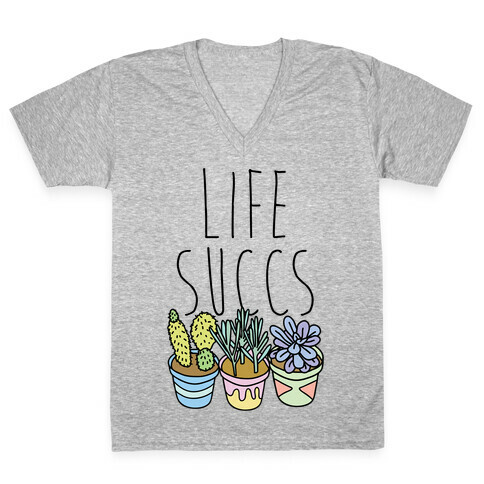 Life Succs V-Neck Tee Shirt