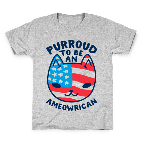 Purroud to be an Ameowrican Kids T-Shirt