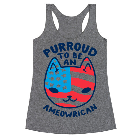 Purroud to be an Ameowrican Racerback Tank Top