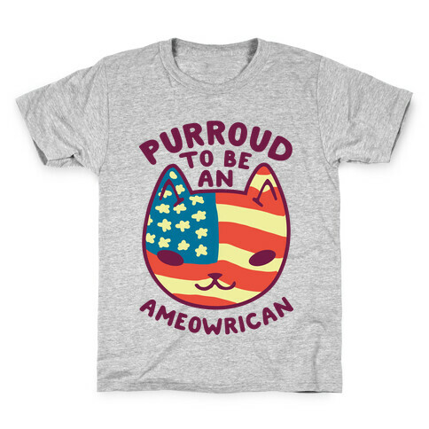 Purroud to be an Ameowrican Kids T-Shirt