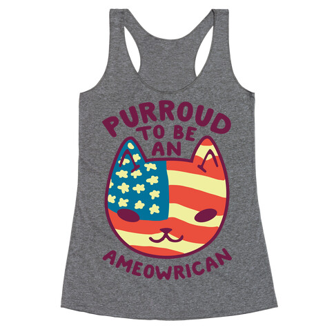 Purroud to be an Ameowrican Racerback Tank Top