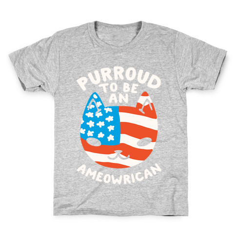 Purroud to be an Ameowrican Kids T-Shirt