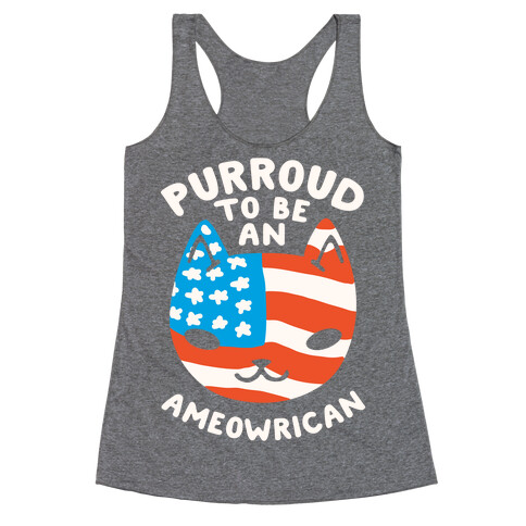 Purroud to be an Ameowrican Racerback Tank Top