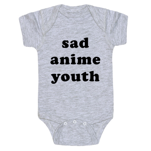 Sad Anime Youth Baby One-Piece