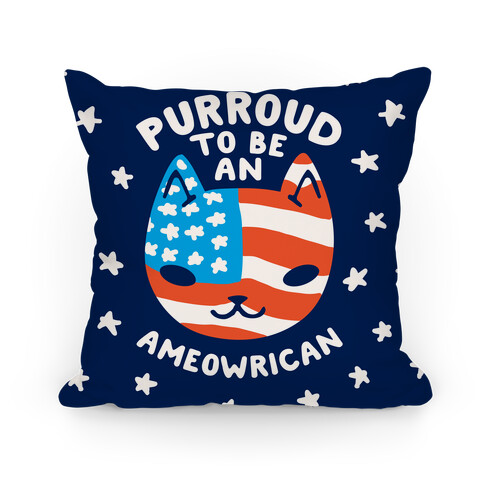 Purroud to be an Ameowrican Pillow