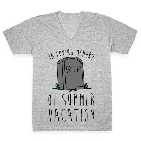 In Loving Memory Of Summer Vacation V-Neck Tee Shirt