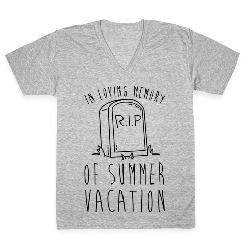 In Loving Memory Of Summer Vacation V-Neck Tee Shirt