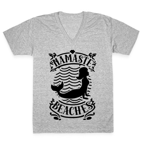 Namaste Beaches V-Neck Tee Shirt