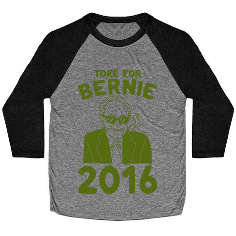 Toke For Bernie 2016 Baseball Tee