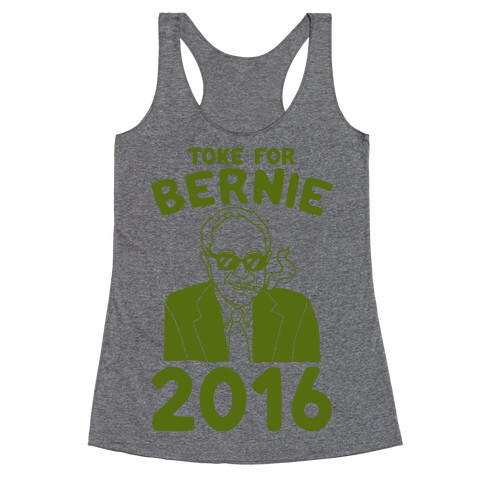 Toke For Bernie 2016 Racerback Tank Top