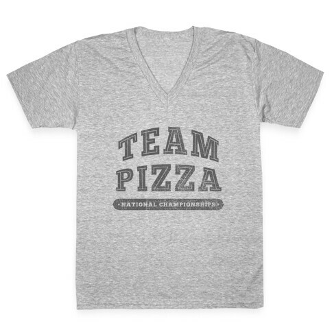 Team Pizza V-Neck Tee Shirt