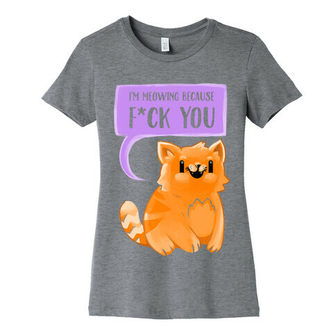 I'm Meowing Because F*ck You Womens T-Shirt