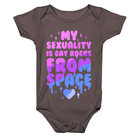 My Sexuality Is Gay Rocks From Space Baby One-Piece