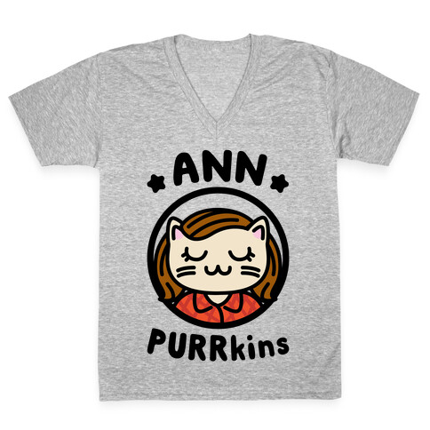Ann Purrkins V-Neck Tee Shirt