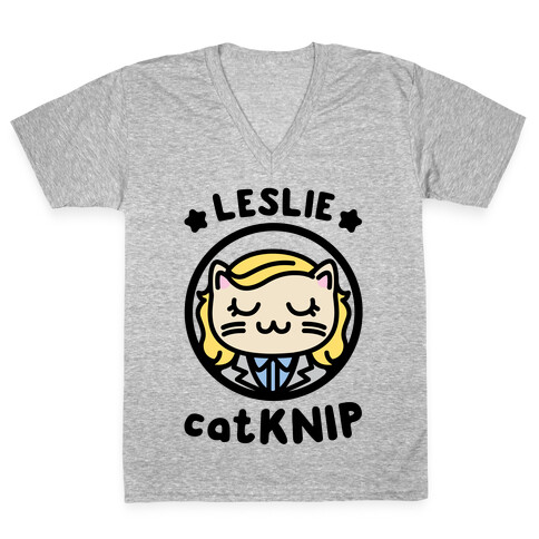 Leslie Catknip V-Neck Tee Shirt