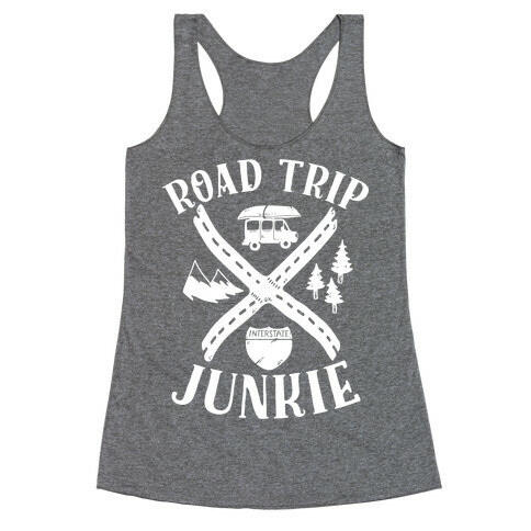 Road Trip Junkie Racerback Tank Top