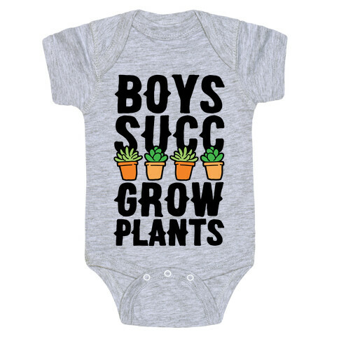 Boys Succ Grow Plants Baby One-Piece