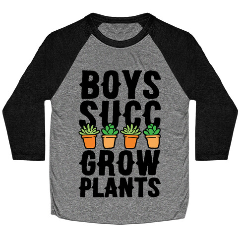 Boys Succ Grow Plants Baseball Tee