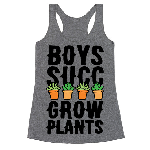 Boys Succ Grow Plants Racerback Tank Top