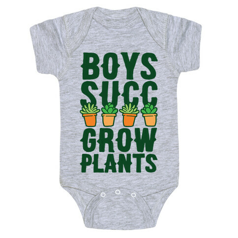 Boys Succ Grow Plants Baby One-Piece