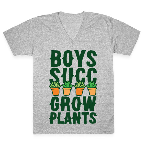 Boys Succ Grow Plants V-Neck Tee Shirt