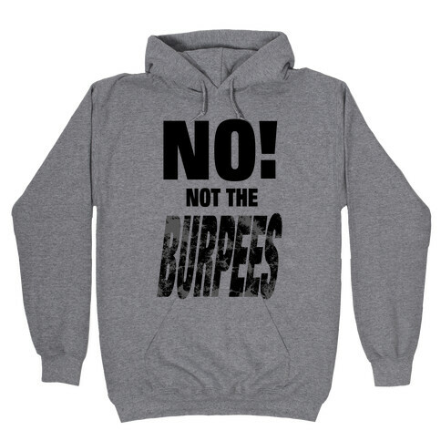NO! Not The Burpees! Hooded Sweatshirt