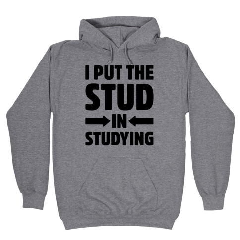 I Put The Stud In Studying Hooded Sweatshirt